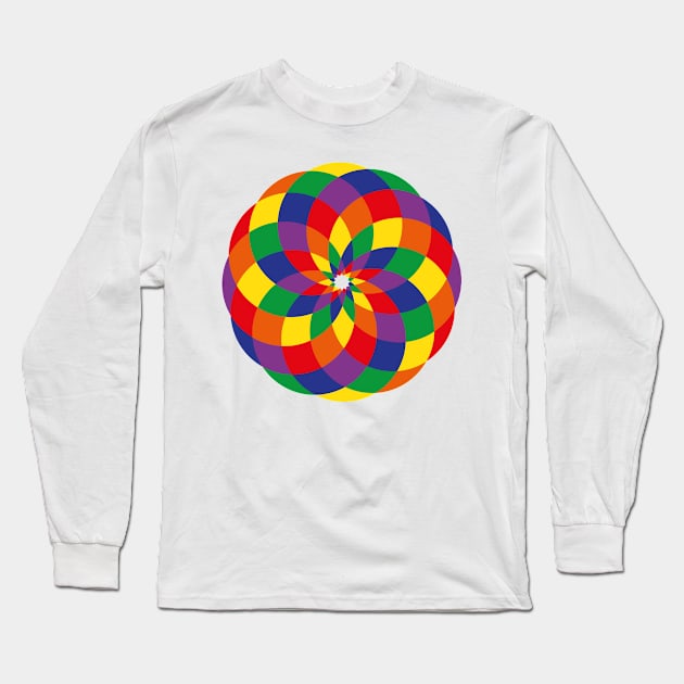 Rainbow Petals Long Sleeve T-Shirt by n23tees